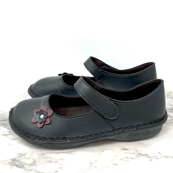 Bonita Flower Embellished Mary Jane Chunky Comfort Platform 7-7.5 Lagenlook - Picture 3 of 14